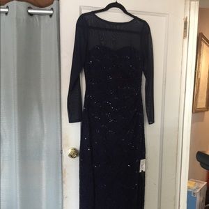 Long Navy Blue Dress